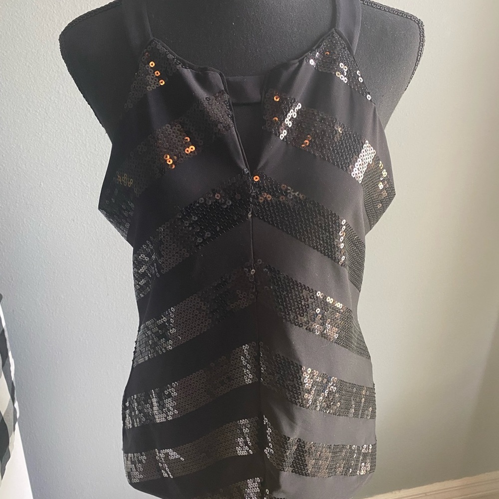 White House Black Market sequined halter top